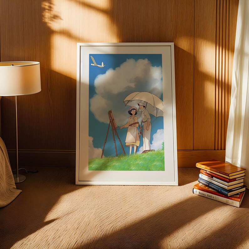 The Wind Rises (2013), Studio Ghibli Ukiyo-e Poster, Anime Art Prints, Vintage Retro Movie Print image 3