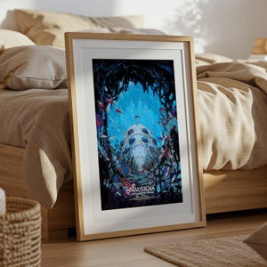 Nausicaa of the Valley of the Wind (1984), Studio Ghibli Ukiyo-e Poster, Anime Art Prints, Vintage Retro Movie Print image 5