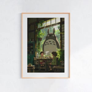My Neighbor Totoro , Studio Ghibli Ukiyo-e Poster, Anime Art Prints, Vintage Retro Movie Print image 1