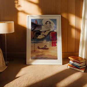 Porco Rosso (1992), Studio Ghibli Ukiyo-e Poster, Anime Art Prints, Vintage Retro Movie Print image 3