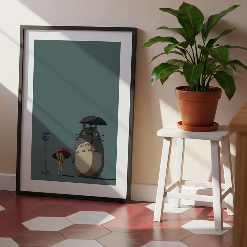 My Neighbor Totoro (1988), Studio Ghibli Ukiyo-e Poster, Anime Art Prints, Vintage Retro Movie Print image 7