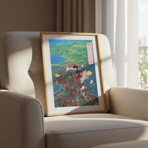 Kiki’s Lieferservice (1989), Studio Ghibli Ukiyo-e Poster, Anime Art Prints, Vintage Retro Film Druck Bild 6