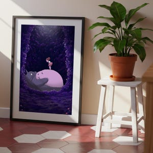 My Neighbor Totoro, Studio Ghibli Ukiyo-e Poster, Anime Art Prints, Vintage Retro Movie Print image 7