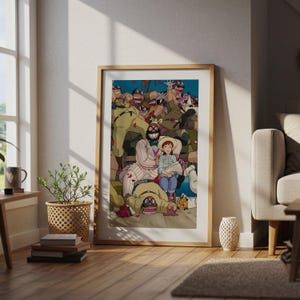 Porco Rosso (1992), Studio Ghibli Ukiyo-e Poster, Anime Art Prints, Vintage Retro Movie Print image 4