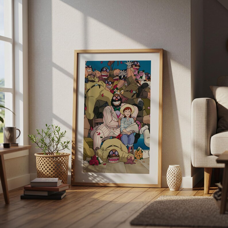 Porco Rosso (1992), Studio Ghibli Ukiyo-e Poster, Anime Art Prints, Vintage Retro Movie Print image 4