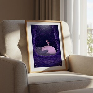 My Neighbor Totoro, Studio Ghibli Ukiyo-e Poster, Anime Art Prints, Vintage Retro Movie Print image 6