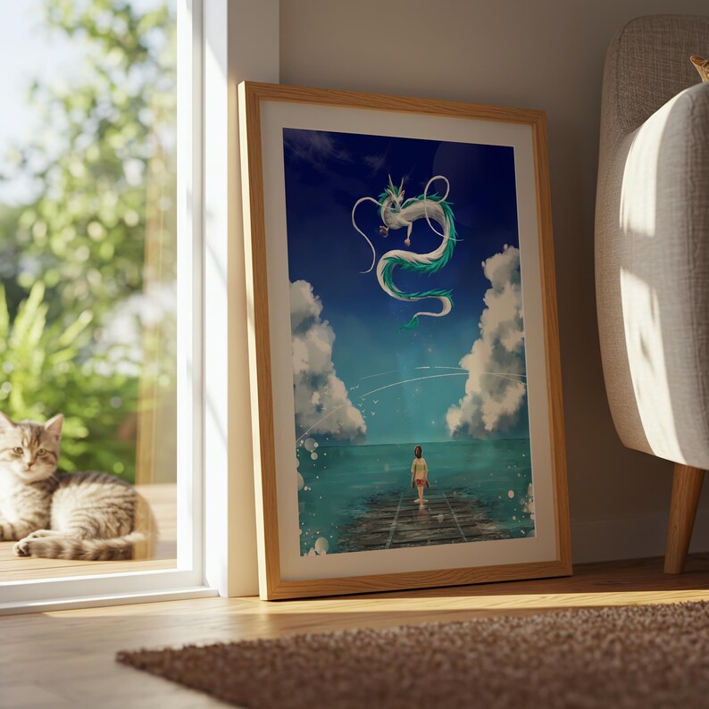 Spirited Away (2001), Studio Ghibli Ukiyo-e Poster, Anime Art Prints, Vintage Retro Movie Print image 8