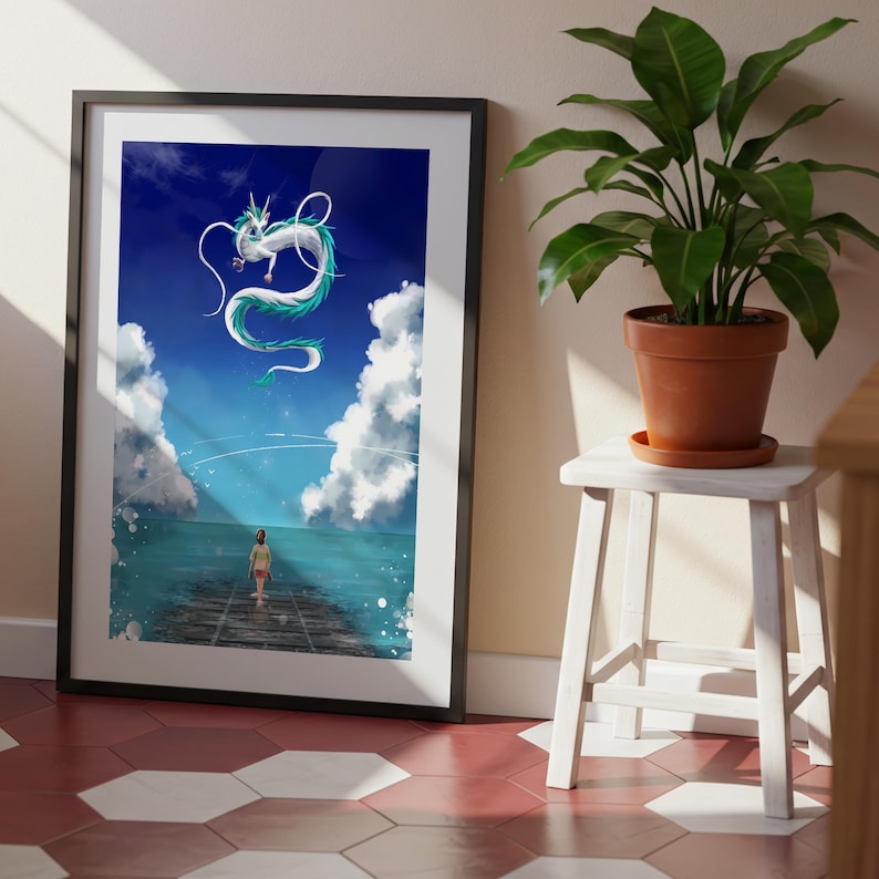 Spirited Away (2001), Studio Ghibli Ukiyo-e Poster, Anime Art Prints, Vintage Retro Movie Print image 7