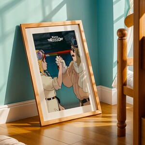Porco Rosso (1992), Studio Ghibli Ukiyo-e Poster, Anime Art Prints, Vintage Retro Movie Print image 2