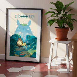 My Neighbor Totoro (1988), Studio Ghibli Ukiyo-e Poster, Anime Art Prints, Vintage Retro Movie Print image 7