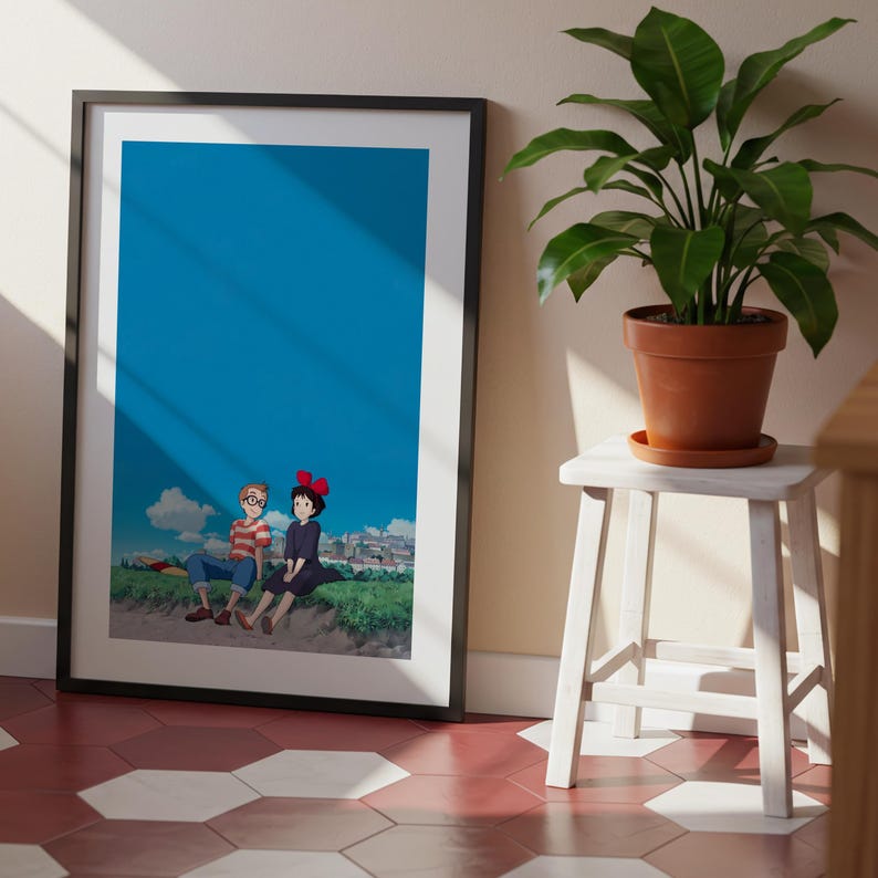 Servicio de Entregas de Kiki (1989), Póster Ukiyo-e de Studio Ghibli, Láminas de Anime, Lámina de Película Retro Vintage imagen 7