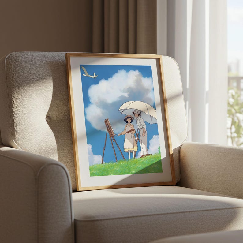 The Wind Rises (2013), Studio Ghibli Ukiyo-e Poster, Anime Art Prints, Vintage Retro Movie Print image 6