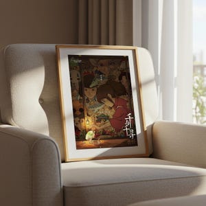 Spirited Away (2001), Studio Ghibli Ukiyo-e Poster, Anime Art Prints, Vintage Retro Movie Print image 6