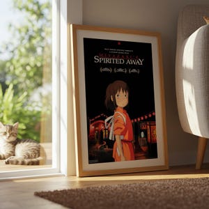 Spirited Away (2001), Studio Ghibli Ukiyo-e Poster, Anime Art Prints, Vintage Retro Movie Print image 8