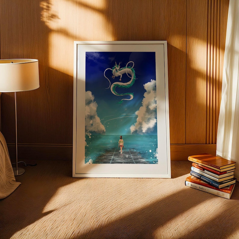 Spirited Away (2001), Studio Ghibli Ukiyo-e Poster, Anime Art Prints, Vintage Retro Movie Print image 3