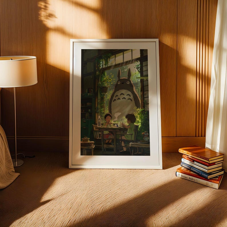 My Neighbor Totoro , Studio Ghibli Ukiyo-e Poster, Anime Art Prints, Vintage Retro Movie Print image 3