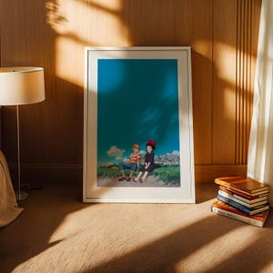 Servicio de Entregas de Kiki (1989), Póster Ukiyo-e de Studio Ghibli, Láminas de Anime, Lámina de Película Retro Vintage imagen 3