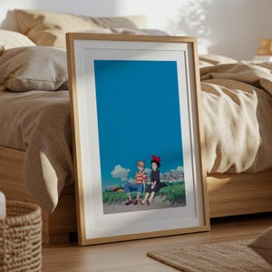 Servicio de Entregas de Kiki (1989), Póster Ukiyo-e de Studio Ghibli, Láminas de Anime, Lámina de Película Retro Vintage imagen 5