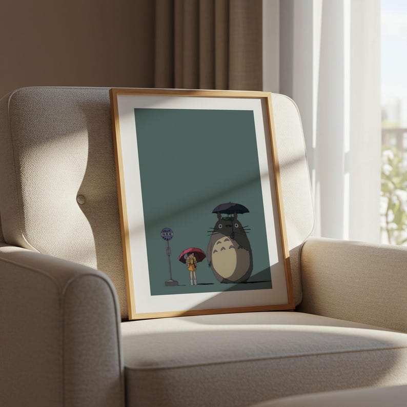 My Neighbor Totoro (1988), Studio Ghibli Ukiyo-e Poster, Anime Art Prints, Vintage Retro Movie Print image 6