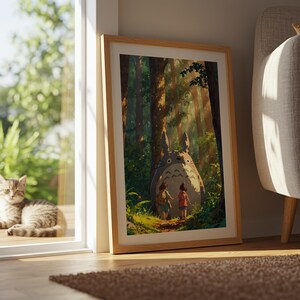 Mi vecino Totoro, póster ukiyo-e de Studio Ghibli, impresiones de arte de anime, impresión de película retro vintage imagen 8