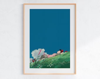 Kikis leveransservice (1989), Studio Ghibli Ukiyo-e-affisch, Anime-konsttryck, Vintage Retro-filmtryck