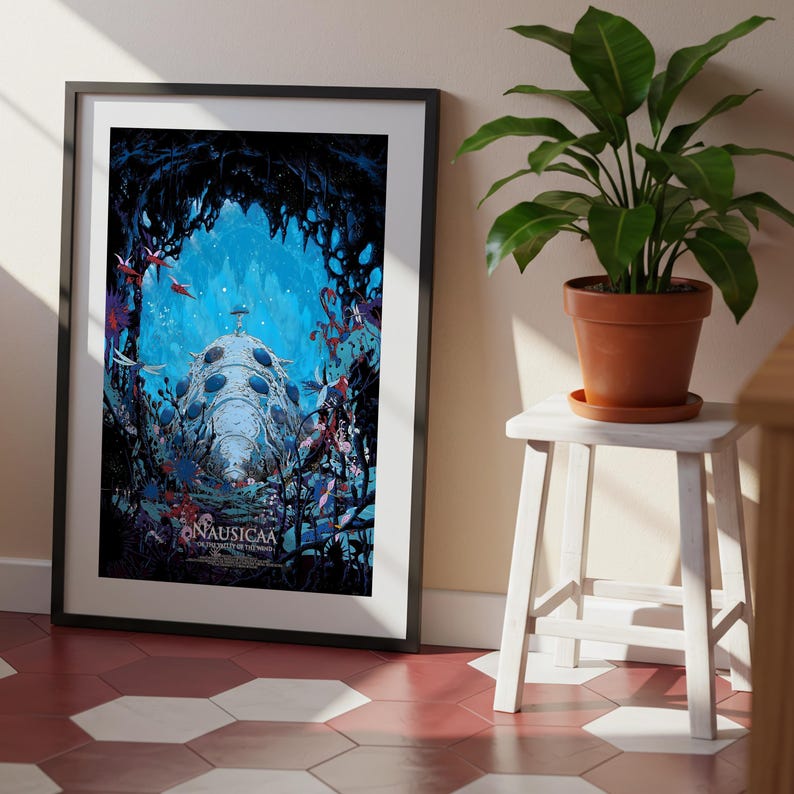 Nausicaa of the Valley of the Wind (1984), Studio Ghibli Ukiyo-e Poster, Anime Art Prints, Vintage Retro Movie Print image 7