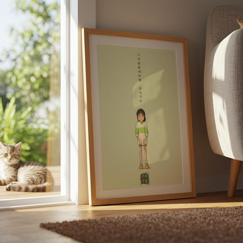Spirited Away (2001), Studio Ghibli Ukiyo-e Poster, Anime Art Prints, Vintage Retro Movie Print image 8