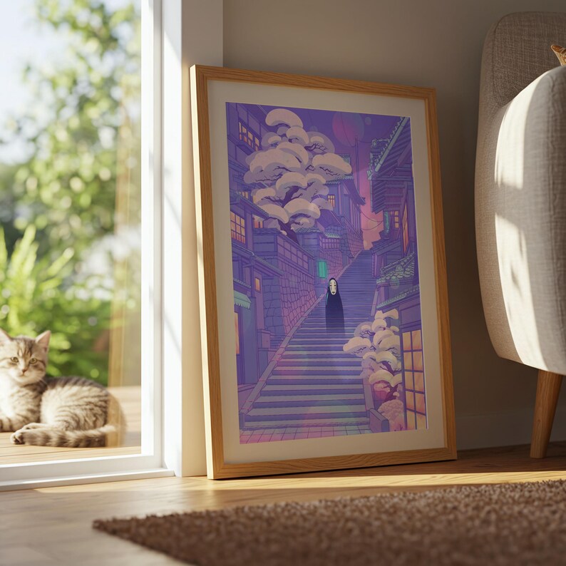 Spirited Away (2001), Studio Ghibli Ukiyo-e Poster, Anime Art Prints, Vintage Retro Movie Print image 8