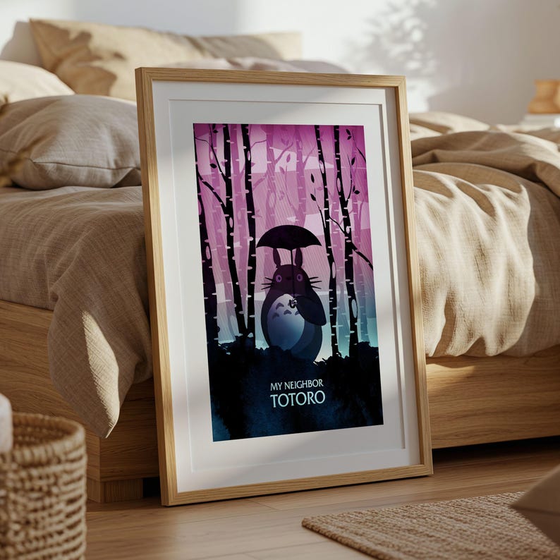 My Neighbor Totoro (1988), Studio Ghibli Ukiyo-e Poster, Anime Art Prints, Vintage Retro Movie Print image 5