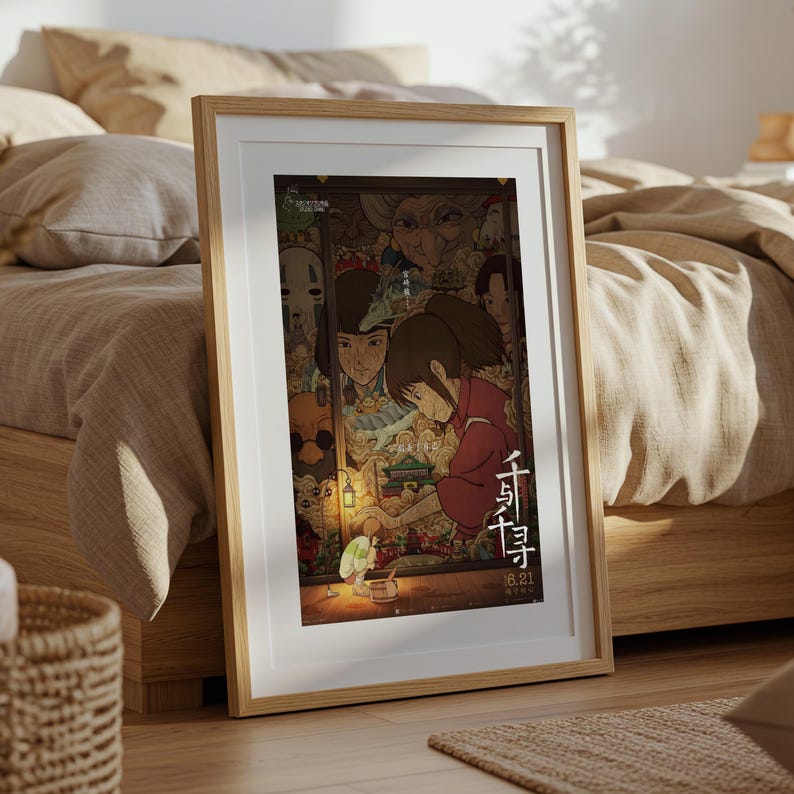 Spirited Away (2001), Studio Ghibli Ukiyo-e Poster, Anime Art Prints, Vintage Retro Movie Print image 5