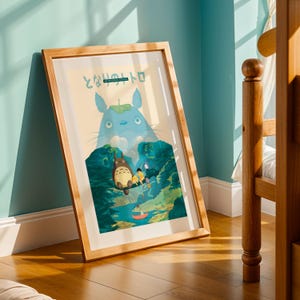 My Neighbor Totoro (1988), Studio Ghibli Ukiyo-e Poster, Anime Art Prints, Vintage Retro Movie Print image 2