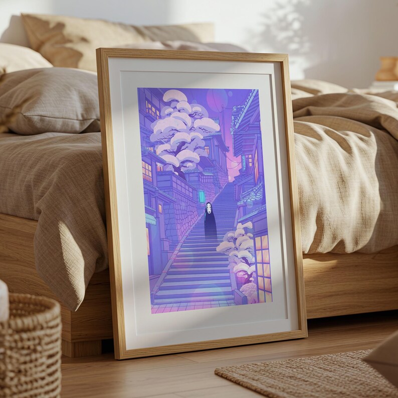 Spirited Away (2001), Studio Ghibli Ukiyo-e Poster, Anime Art Prints, Vintage Retro Movie Print image 5