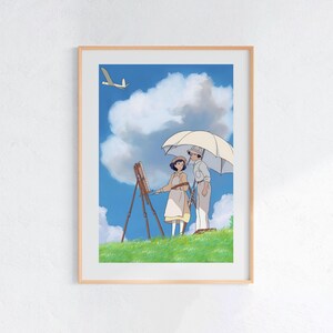 The Wind Rises (2013), Studio Ghibli Ukiyo-e Poster, Anime Art Prints, Vintage Retro Movie Print image 1