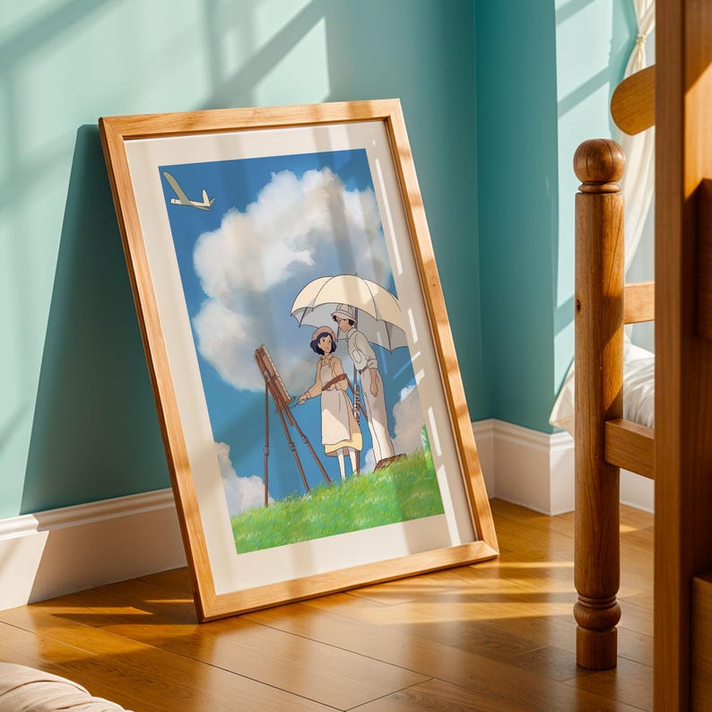The Wind Rises (2013), Studio Ghibli Ukiyo-e Poster, Anime Art Prints, Vintage Retro Movie Print image 2