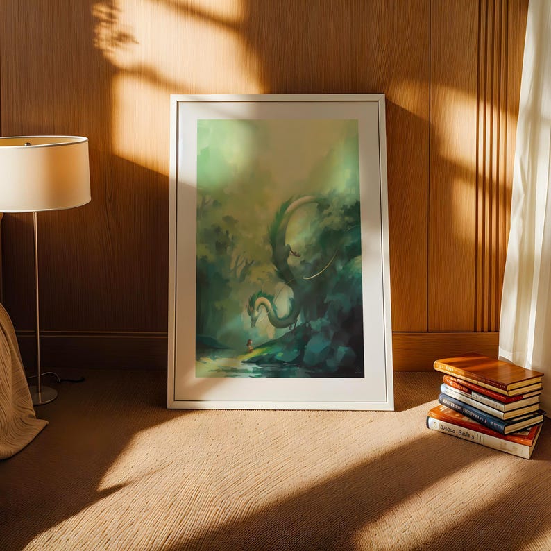 Spirited Away (2001), Studio Ghibli Ukiyo-e Poster, Anime Art Prints, Vintage Retro Movie Print image 3