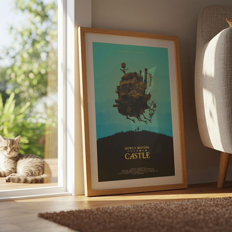 Howl’s Moving Castle (2004), Studio Ghibli Ukiyo-e Poster, Anime Art Prints, Vintage Retro Movie Print image 8