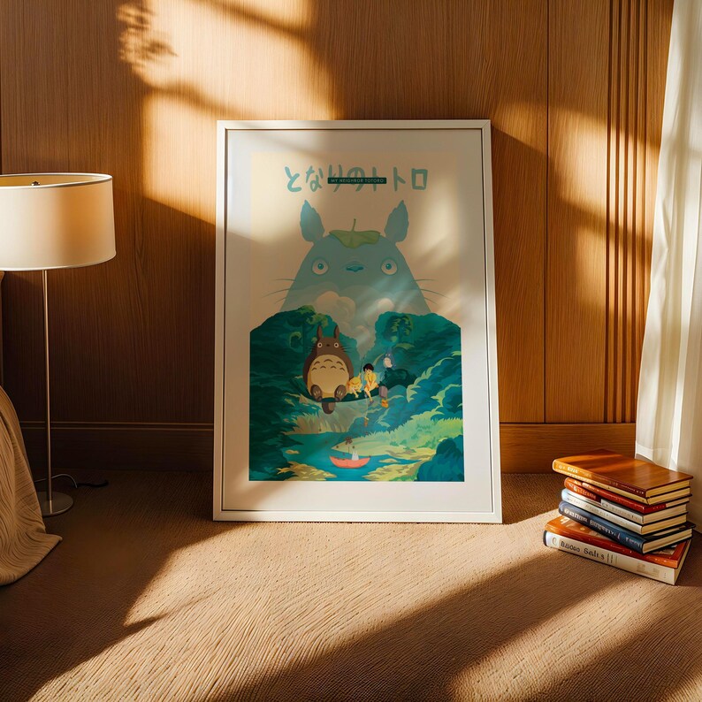 My Neighbor Totoro (1988), Studio Ghibli Ukiyo-e Poster, Anime Art Prints, Vintage Retro Movie Print image 3