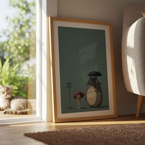 My Neighbor Totoro (1988), Studio Ghibli Ukiyo-e Poster, Anime Art Prints, Vintage Retro Movie Print image 8
