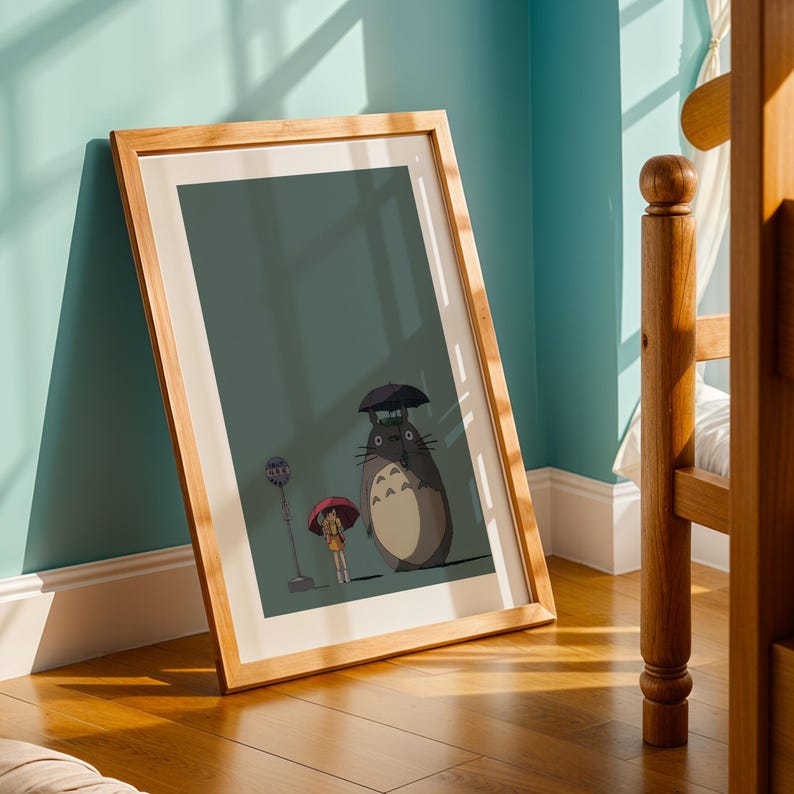 My Neighbor Totoro (1988), Studio Ghibli Ukiyo-e Poster, Anime Art Prints, Vintage Retro Movie Print image 2