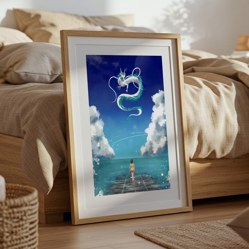 Spirited Away (2001), Studio Ghibli Ukiyo-e Poster, Anime Art Prints, Vintage Retro Movie Print image 5