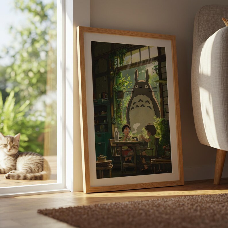 My Neighbor Totoro , Studio Ghibli Ukiyo-e Poster, Anime Art Prints, Vintage Retro Movie Print image 8