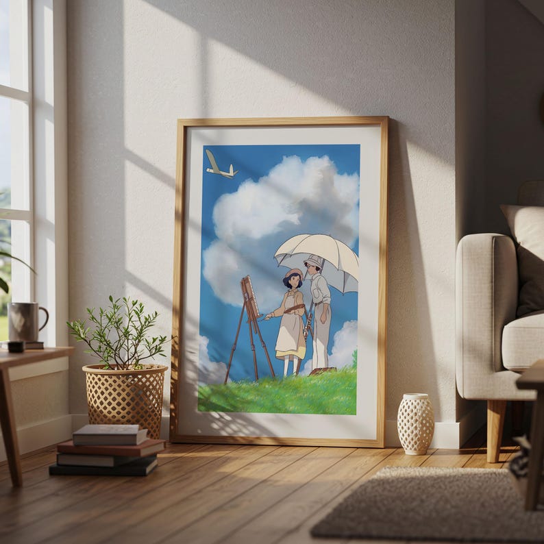 The Wind Rises (2013), Studio Ghibli Ukiyo-e Poster, Anime Art Prints, Vintage Retro Movie Print image 4