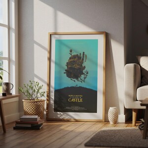 Howl’s Moving Castle (2004), Studio Ghibli Ukiyo-e Poster, Anime Art Prints, Vintage Retro Movie Print image 4