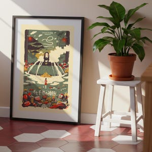 Spirited Away (2001), Studio Ghibli Ukiyo-e Poster, Anime Art Prints, Vintage Retro Movie Print image 7