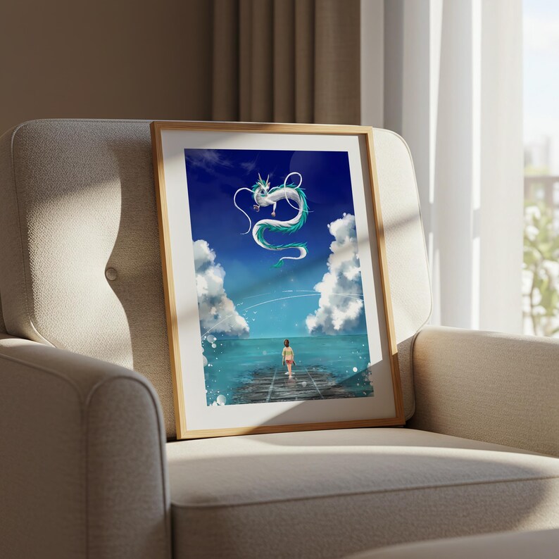 Spirited Away (2001), Studio Ghibli Ukiyo-e Poster, Anime Art Prints, Vintage Retro Movie Print image 6