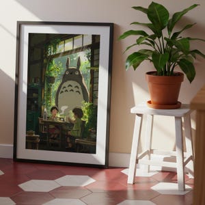 My Neighbor Totoro , Studio Ghibli Ukiyo-e Poster, Anime Art Prints, Vintage Retro Movie Print image 7