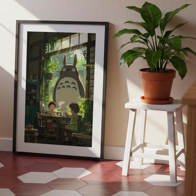 My Neighbor Totoro , Studio Ghibli Ukiyo-e Poster, Anime Art Prints, Vintage Retro Movie Print image 7