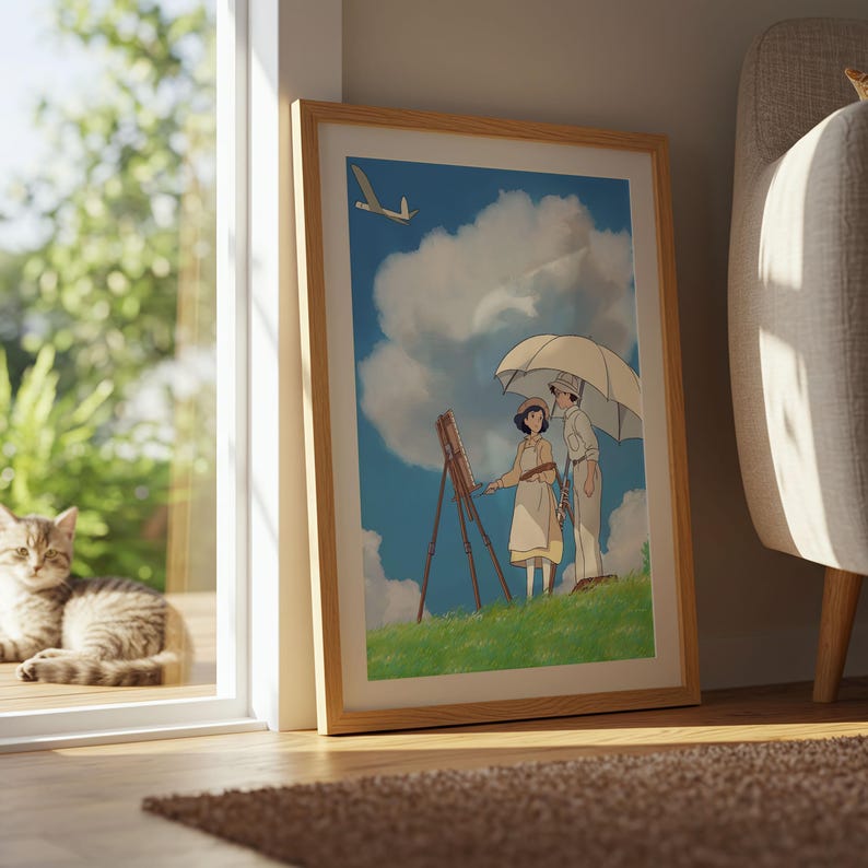 The Wind Rises (2013), Studio Ghibli Ukiyo-e Poster, Anime Art Prints, Vintage Retro Movie Print image 8