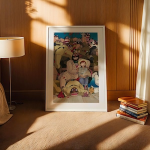Porco Rosso (1992), Studio Ghibli Ukiyo-e Poster, Anime Art Prints, Vintage Retro Movie Print image 3