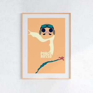 Porco Rosso (1992), poster Studio Ghibli Ukiyo-e, animekunstprints, vintage retrofilmafdruk afbeelding 1
